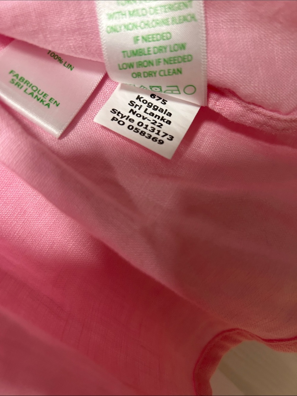 Lilly Pulitzer-Linen Bekah 3/4 sleeve Top - Women’s size M- pink blossom - Picture 6 of 6